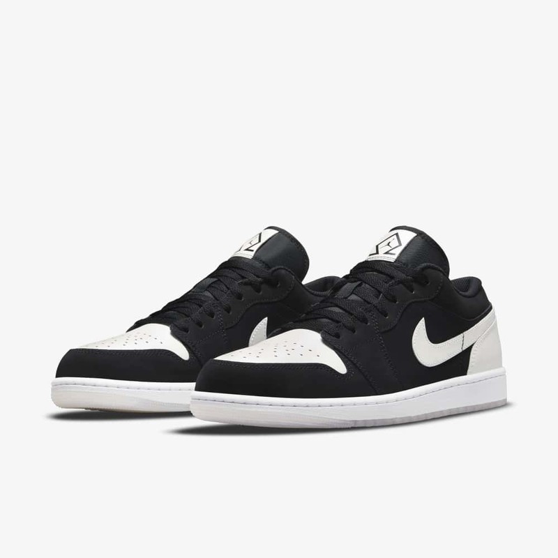 Air Jordan 1 Low Black White Diamond DH6931 001 Grailify